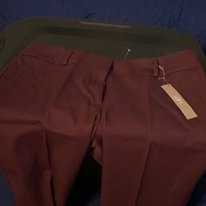 NWT Loft Marisa Burgundy Skinny Pants size 12